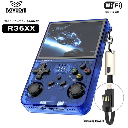 BOYHOM R36XX Retro Handheld Console Open Source Linux 3.5 Inch IPS Screen Portable Game Player 64GB Storage Expandable To 256GB 15000 Games Type C