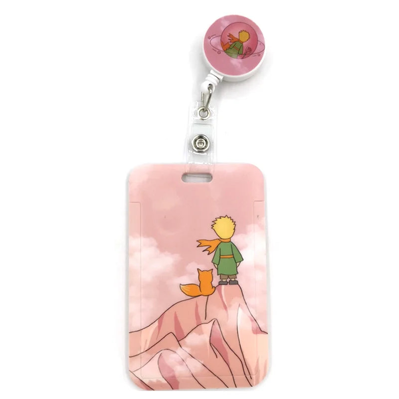 Little Prince Pink Lanyard Card Holder with Removable Buckle for Students