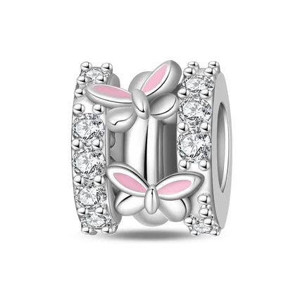 Genuine 925 Sterling Silver Heart Charm Bead for Mother's Day Bracelet Gift