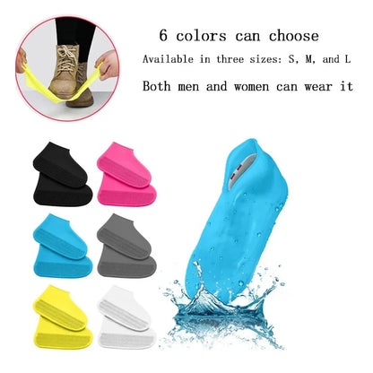 1 Pair Rubber Rain Boot Overshoes For Outdoor Use