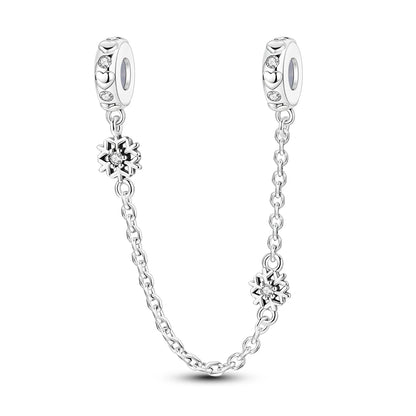 Moonlit Charm Clip 925 Silver Safety Chain Clasp for DIY Bracelets Jewelry for Women and Girls KTC1405