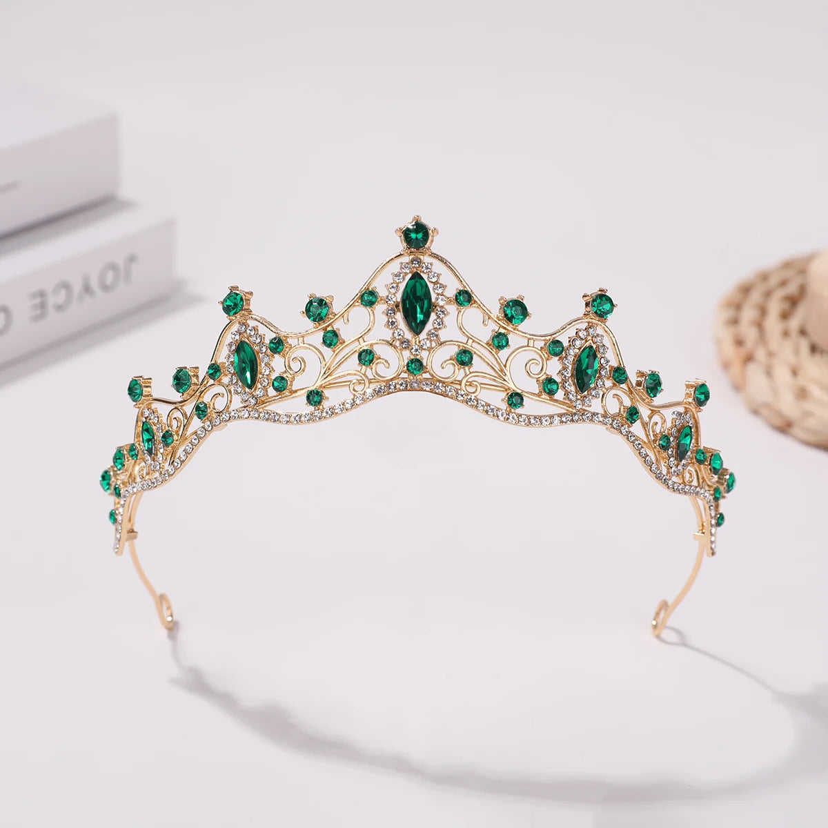 Princess Sparkle Tiara - Wedding Hair Accessory for Girls green Size fits all
