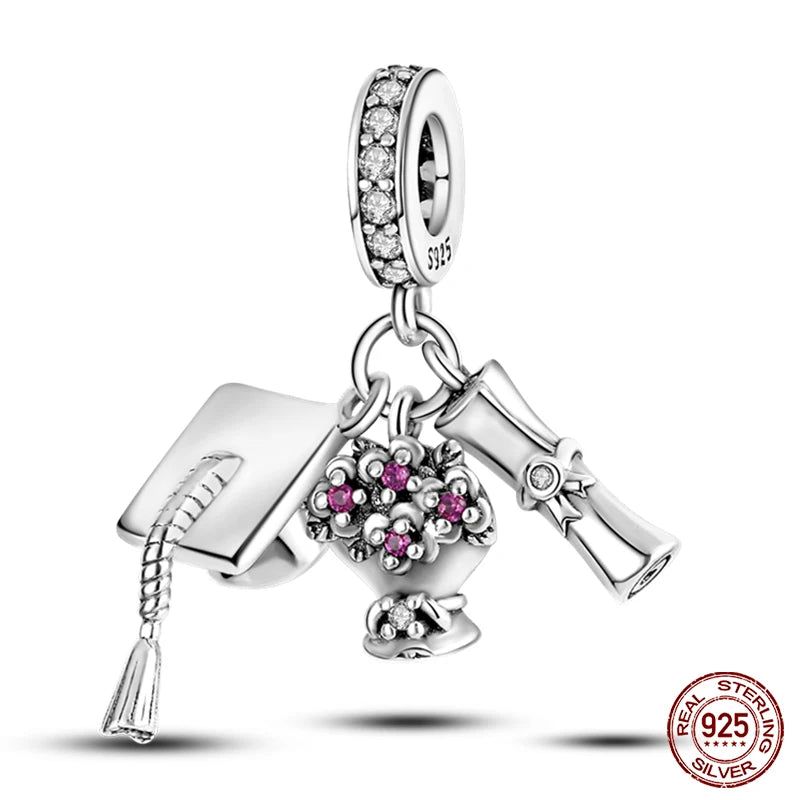 Sterling Silver Camera Coffee Cup Charm Beads for Qikaola Bracelet Jewelry DIY