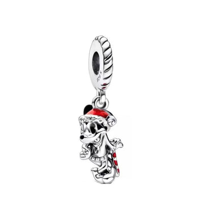 2025 Hot Selling 925 Silver Red Bow Rabbit Pendant Girl Beads for European Original Bracelet DIY Exquisite Jewelry