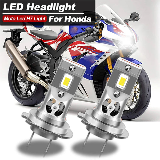 Ultra-Bright 60W White CSP LED H7 Motorcycle Headlight Bulbs for Honda CBR Models 2003-2017