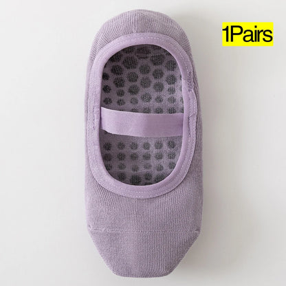 Single Strap Non Slip Yoga Socks Women Pilates Grip