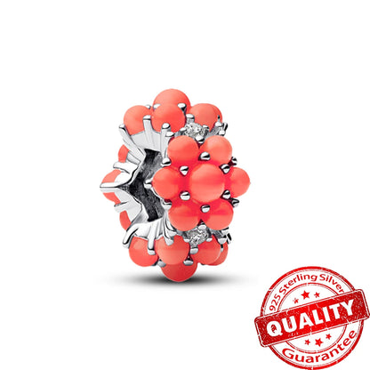 Ocean Series Sterling Silver Starfish and Coral Charm Pendant for Bracelets FCC533