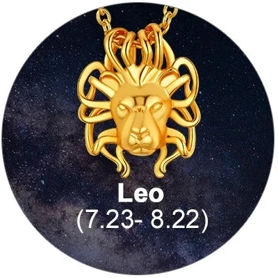 U7 Zodiac Constellations Pendant Necklace Unisex 3D Horoscope Charm Jewelry Gift