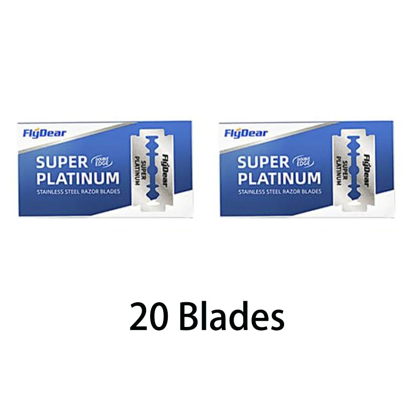 Razor Stainless Steel Double-Blade Razor for Men Shaving 20 Blades