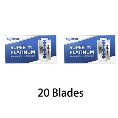 Razor Stainless Steel Double-Blade Razor for Men Shaving 20 Blades