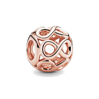 925 Silver Plated Rose Gold Blue Green DIY Beads Necklace