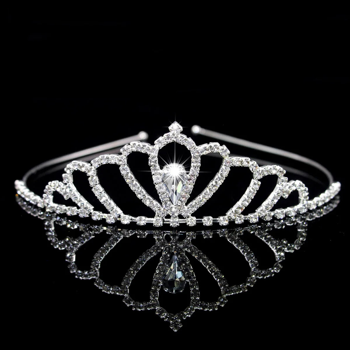 AINAMEISI Crystal Love Headdress - Exquisite Crown for Brides & Girls' Celebrations