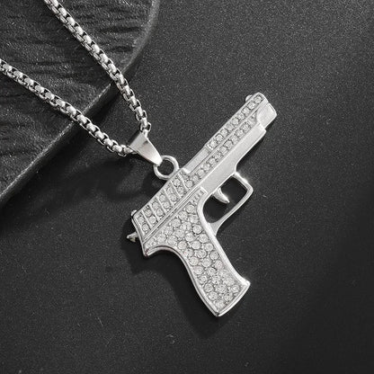 Cubic Zirconia Hip Hop XO Pendant Necklace for Men and Women