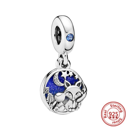 Sterling Silver Animal Charm Beads for Bracelets Featuring Unicorns, Squirrels, Elephants, Owls, Cats, Dogs, Lions, Bears and Rabbits Y478