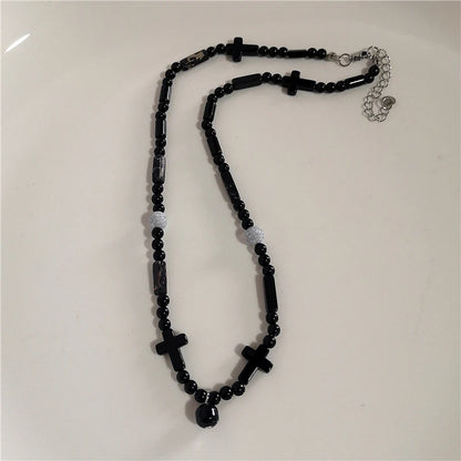 Kpop Goth Y2K Star Pendant Silver Chain Necklace for Unisex Grunge Emo Fashion