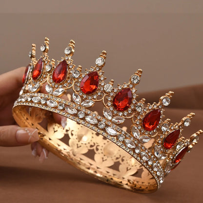 European Princess Tiara - Baroque Crystal Crown for Weddings & Pageants