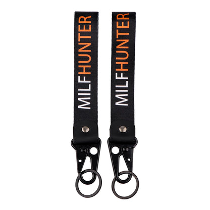 Silver Zinc Alloy Keychain with Removable Buckle for Men and Women
