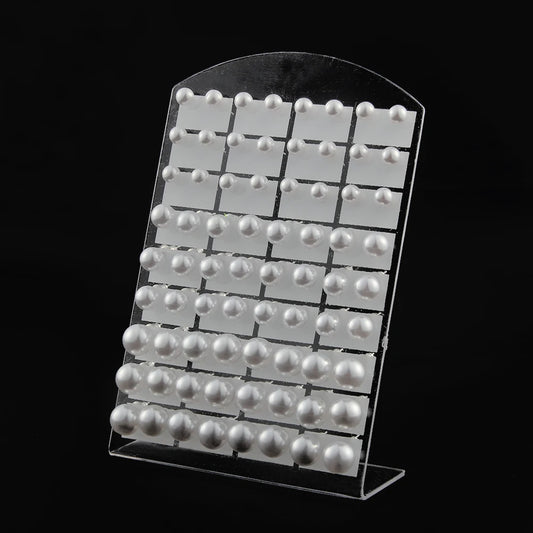 36 Pairs Set White Round Imitation Pearl Stud Earrings with Stainless Steel Backs in 6 8 10mm Beads for Women