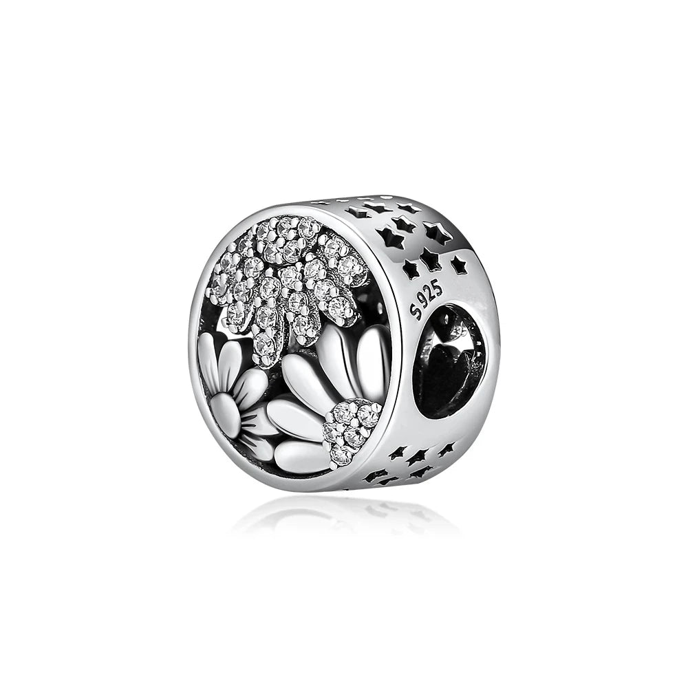 Sterling Silver Four-Leaf Clover Charm Bracelet for Women B333