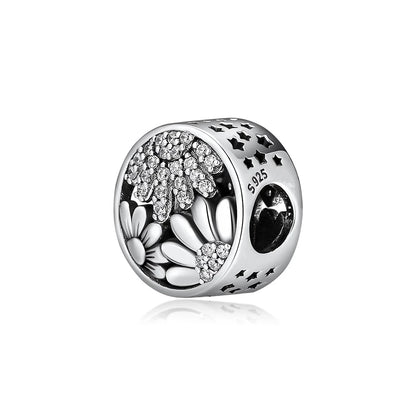 Sterling Silver Four-Leaf Clover Charm Bracelet for Women B333