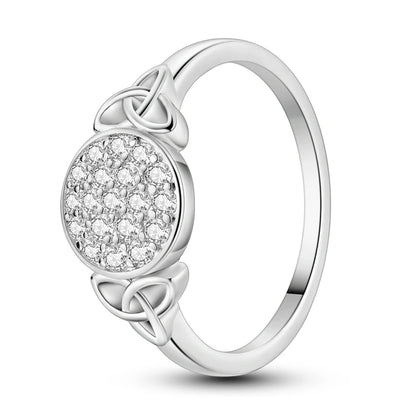 Zircon Diamond 925 Sterling Silver Women's Ring Elegant Fine Jewelry KTR228