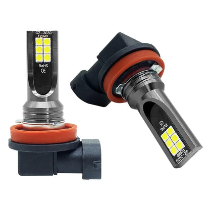 2Pcs Super Bright 6000K LED Fog Light Bulbs H8 H11 H16 9005 HB3 9006 HB4 Daytime Running Lamps 12V 24V