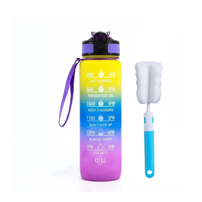32 Oz Motivational Water Bottle With Straw And Strap