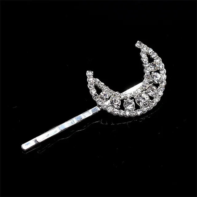 Geometric Stars & Moon Rhinestone Hair Clip Set - Top-Rated Bridal Hair Accessories 20