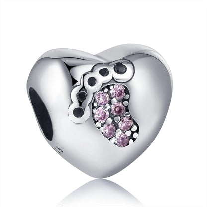 925 Sterling Silver Cute Character Bead Pendant for DIY European Bracelets B353-fen