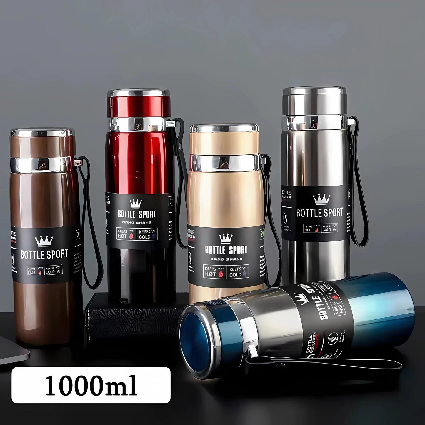1L Stainless Steel Thermal Bottle Vacuum Flask For Travel