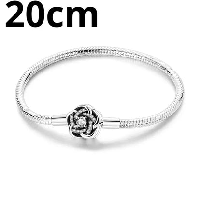 925 Sterling Silver Adjustable Gold Cross Virgin Mary Blue Eye Zircon Charm Bracelet for Women Birthday Gift