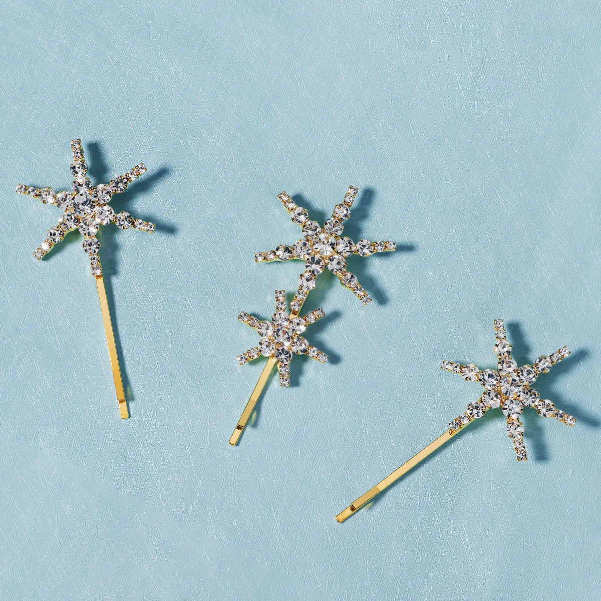 Elegant Bridal Rhinestone Hairpins For Women With Cubic Zirconia Gems