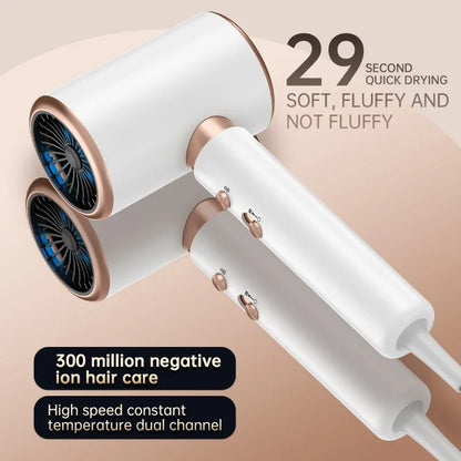 2000W Professional Hair Dryer with Negative Ion Technology