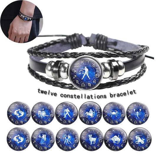 Zodiac Constellation Jewelry Set with Digital Watch and ID Bracelet