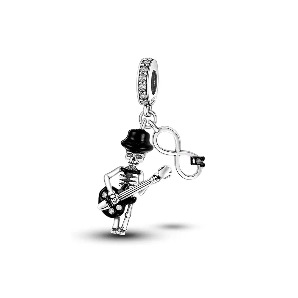 Sunflower Evil Eye Charm 925 Silver Plated Bead for DIY Bracelets Women's Jewelry B2975