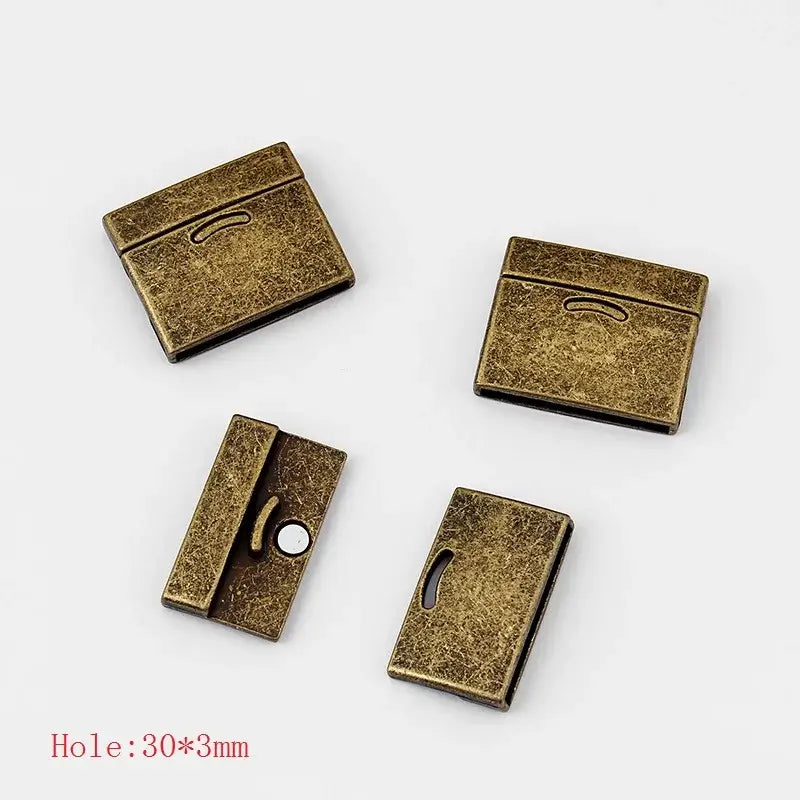 3 Sets Alloy Flat Magnetic Clasp Connectors for DIY Jewelry Making Style 12