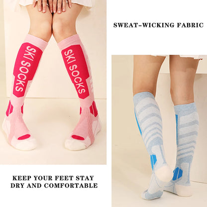 Women's Wool Ski Socks Thick Extra Warm Hiking Stockings