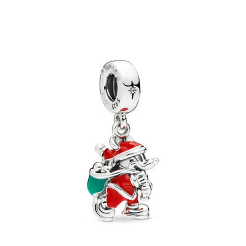 925 Sterling Silver Luggage Box Beads Rabbit Cat Pendant for DIY European Charm Bracelets Exquisite Zircon Jewelry