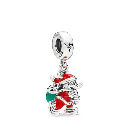 925 Sterling Silver Luggage Box Beads Rabbit Cat Pendant for DIY European Charm Bracelets Exquisite Zircon Jewelry