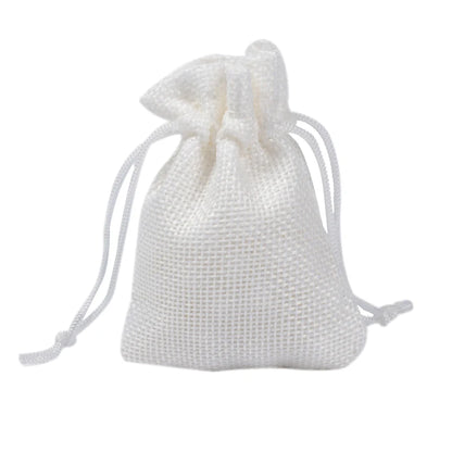 Colorful Cotton Jute Gift Pouches Set of 50 - Customizable Storage Bags for Jewelry and Accessories