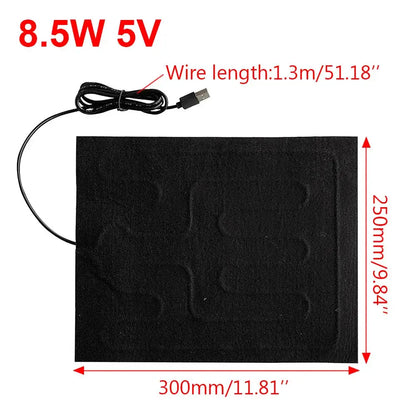 USB Heating Pad Folding Heated Sheet Car Seat Warmer Mat Default Title