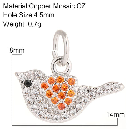 Charming Gold Moon Flower Bird Pendant for DIY Jewelry Making