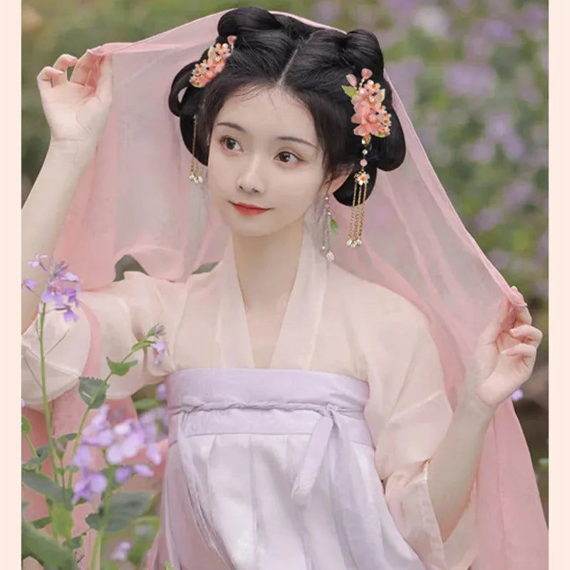 Vintage Chinese Hanfu Hair Accessories Set for Bridal Elegance