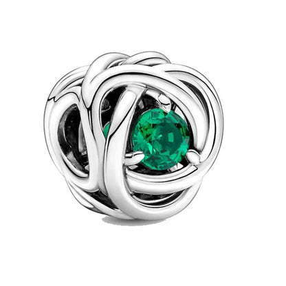 925 Sterling Silver Green Four-Leaf Clover Avocado Cactus Coconut Palm Bead Charms for DIY Bracelet and Necklace Women Gift