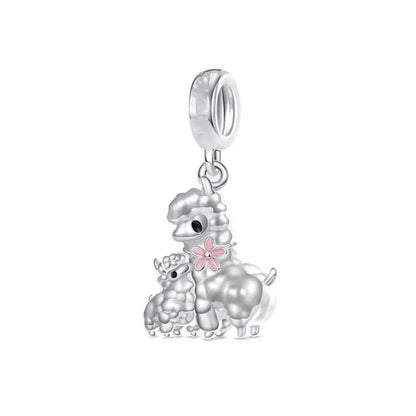 Elegant 925 Silver Cat Bear Ice Cream Pendant Bead for European Bracelet