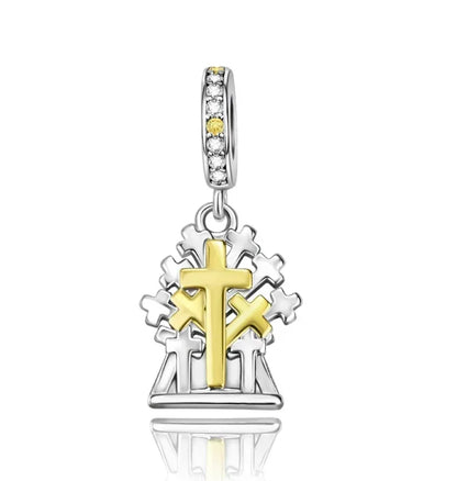 925 Sterling Silver Virgin Mary Angel Cross Pendant Necklace Charm for DIY Jewelry Gifts