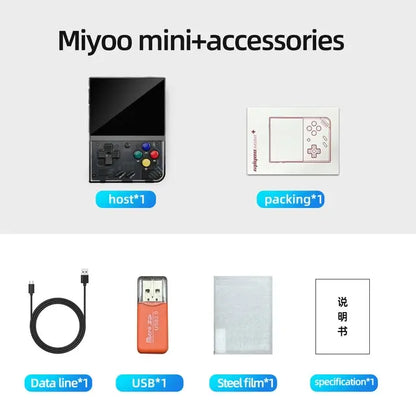MIYOO Mini Plus V2 Portable Retro Handheld Game Console 3.5 Inch IPS 640x480 Linux System 64GB 128GB Preloaded 15K 25K Games Classic Gift