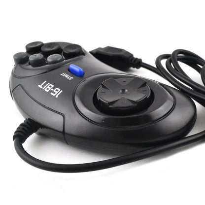 SEGA Genesis 16 Bit 6 Button USB Gamepad Compatible With Mega Drive Ergonomic Retro Controller Single Or Twin Pack