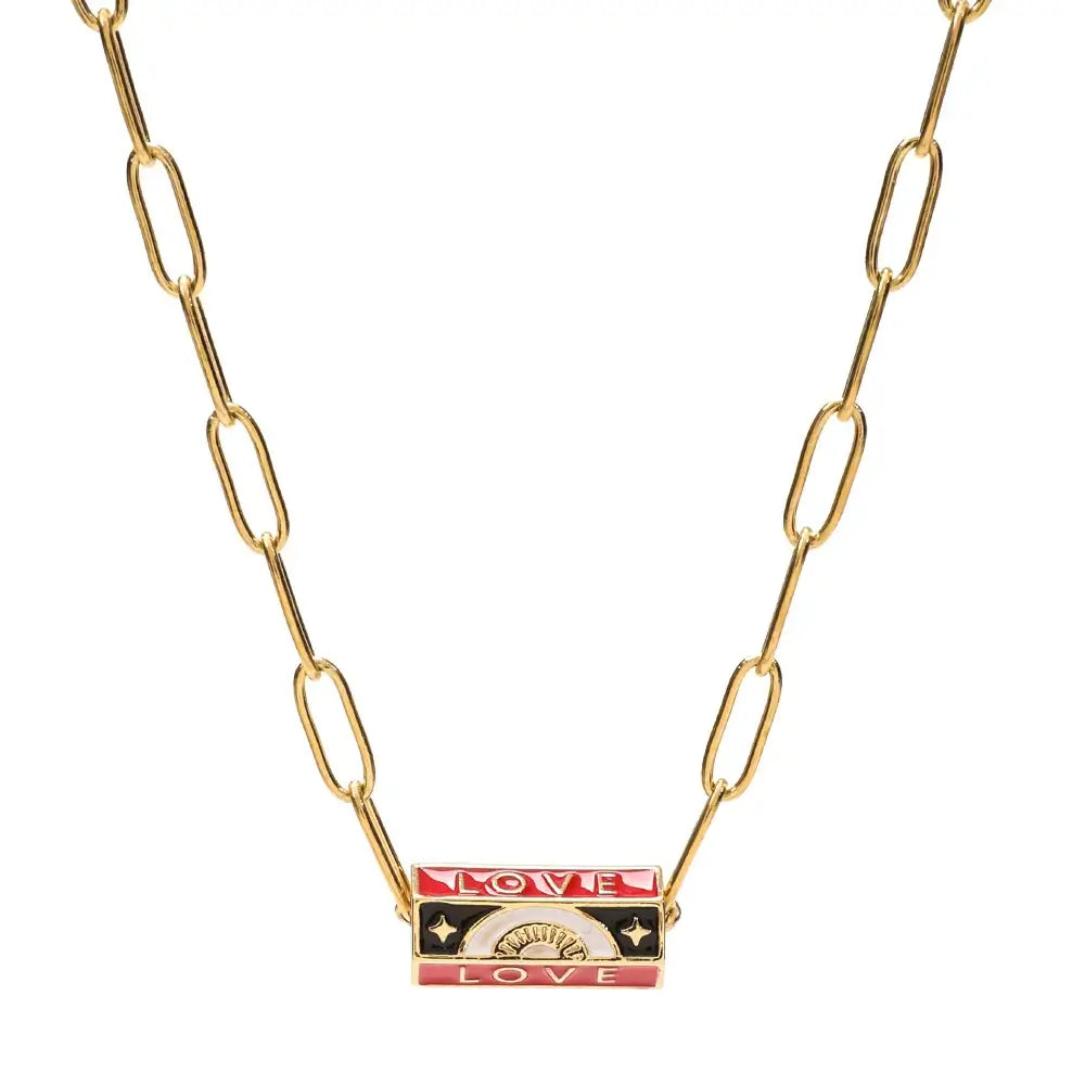Stainless Steel Chain Lucky Eye Amulet Amour Love Necklace Bohemian Jewelry XN115-10 CHINA