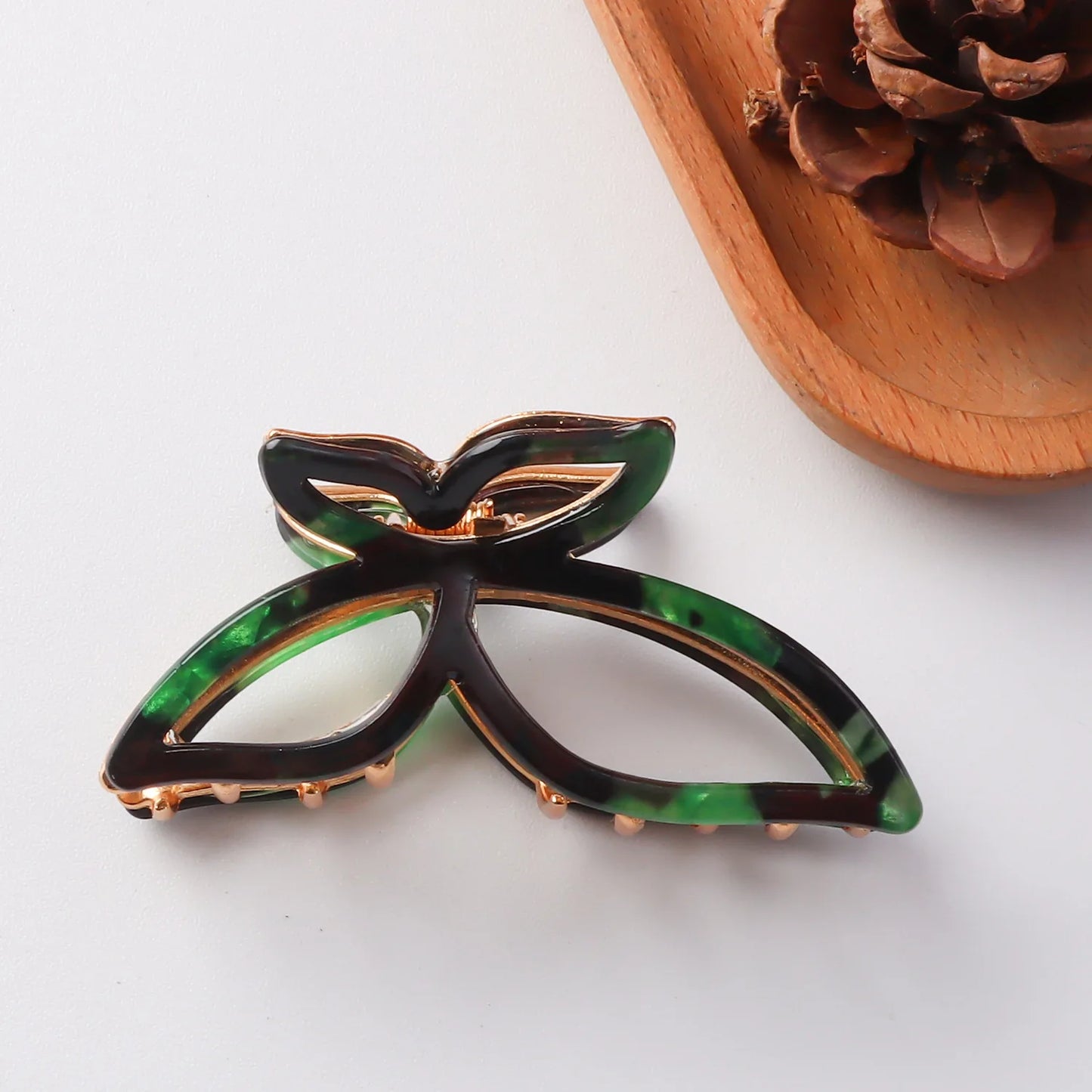 Vintage Green Butterfly Hair Clips Women Retro Metal Hairpin Claw Fashion Hairgrips